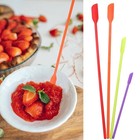 4x Silicone Mini Spatula Jar Scraper Scoop Tip Long Spatula Cosmetic Bottle B8A3