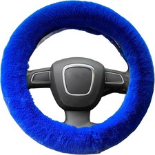 Fluffy Steering Wheel Cover for Women, Fuzzy Winter Fashion Wool Fur Soft Furry