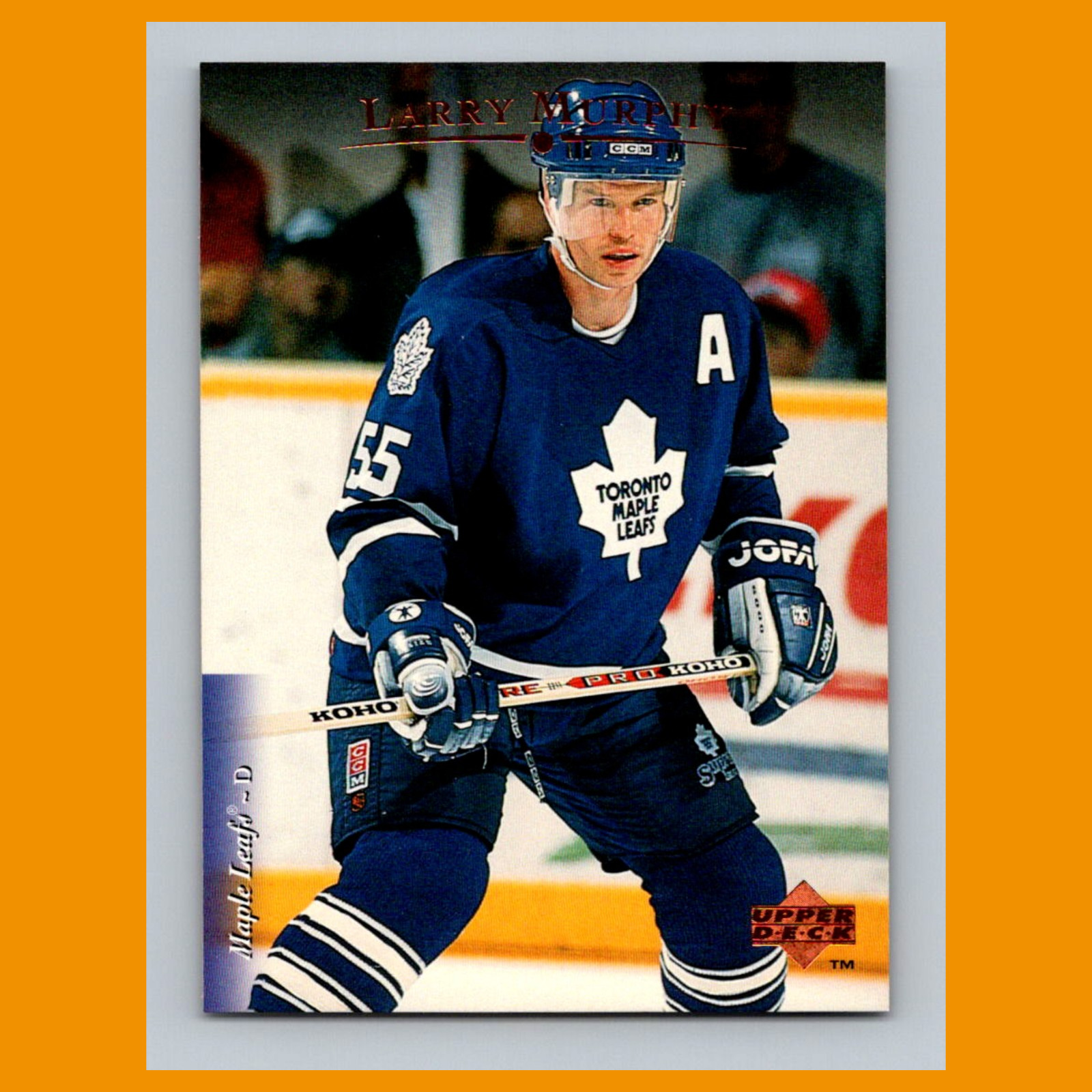 Larry Murphy #86 1995-96 Upper Deck Toronto Maple Leafs Hockey Card NHL
