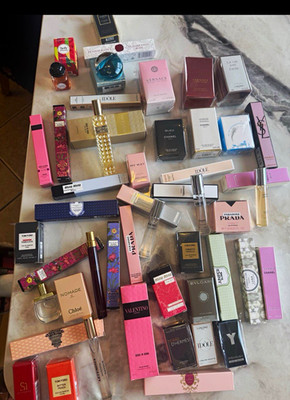 Assorted Sample Size Spray Fragrance Gift Set Mixed Lot OF 100  (Various Brands)