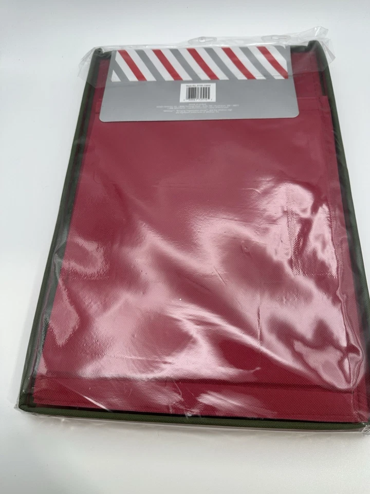 Рождественская коробка для хранения WHITMOR 18x12x12 дюймов - красная с 6 обертками и разделителями новая - Изображение 4 из 4