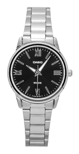 Casio Analog Edelstahl Schwarzes Zifferblatt Quarz LTP-1303DD-1AV Damenuhr-image