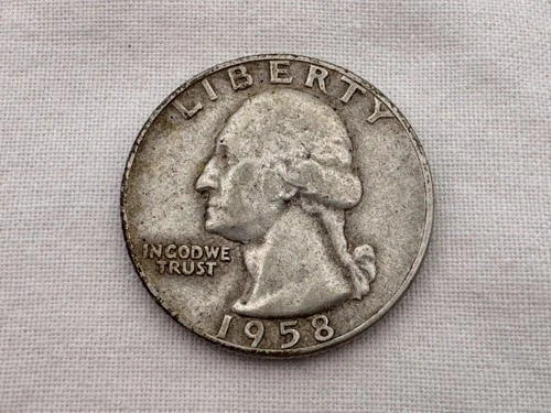 1958 D U.S. Washington Silver Quarter IU-28