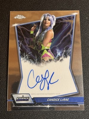 2026 Topps Chrome WWE Candice LeRae #BBA-CAN Blue Brand Autograph Auto