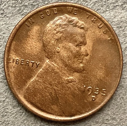 1935-D  Lincoln Wheat Cent - [XF EF] Extremely Fine - High Grade Details ~ B143