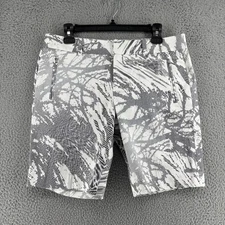 Calvin Klein Shorts Womens 8 Graphic Print Zip Pocket Cotton Blend Casual NWT
