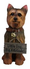 Adorable Pet Pal Pooch Yorkie Dog Garden Figurine 12.5" H Yorkshire Terrier