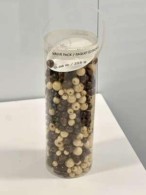   Bead Landing Wood Beads Value Pack 255g - Natural & Brown Mix 