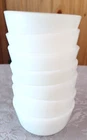 VTG 7 Fire King Small White Milk Glass 4"x2" Custard Bowls Cups USA