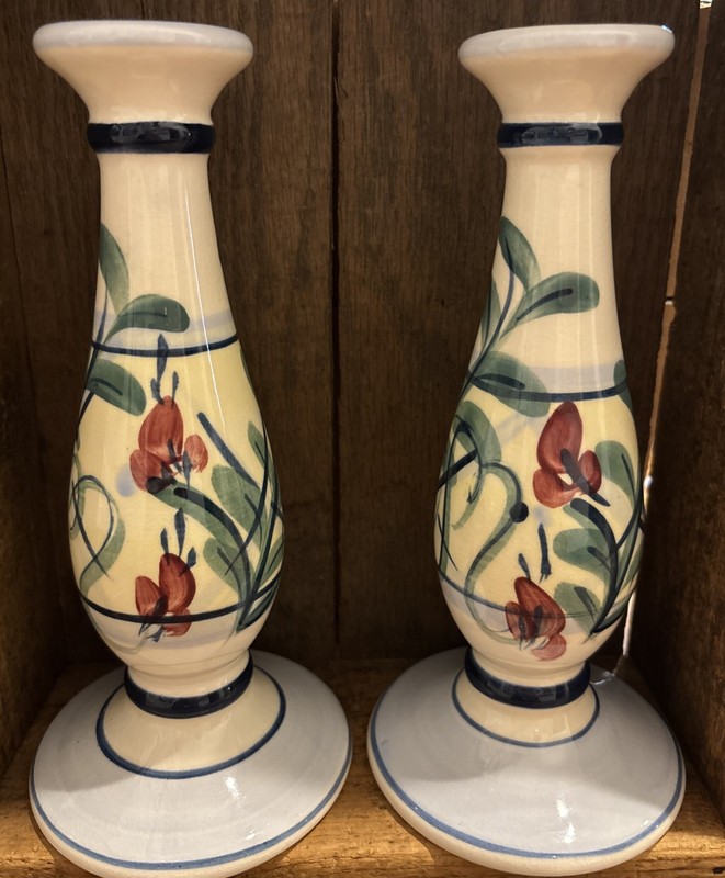 Gail Pittman Maypop Candle Holders 8.5”