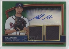 2011 Topps Finest Green Refractor Rookie Dual Relics 70/149 Mike Minor Auto 0qi4