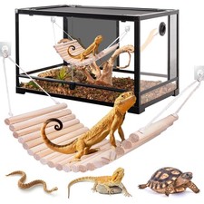 Reptile Bridge,Bearded Dragon Hammock,Lizard Tank Climbing Accessories Gecko ...