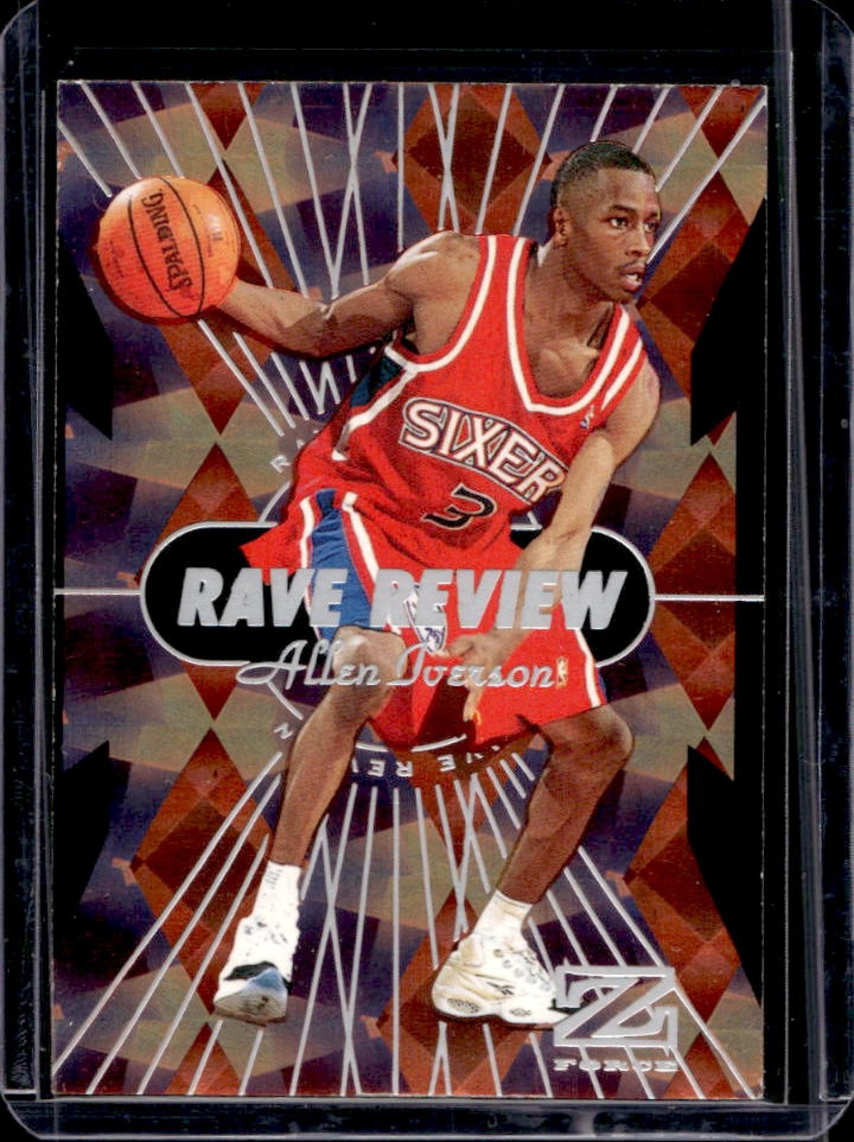 1997-98 Skybox Z-Force Allen Iverson Rave Reviews #5 76ers