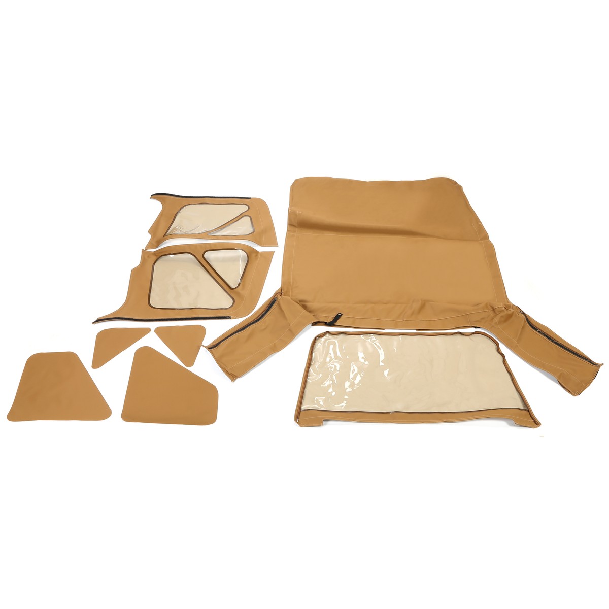 よっしー Beige Soft Top Tinted Back Windows For Jeep Wrangler TJ 97-06