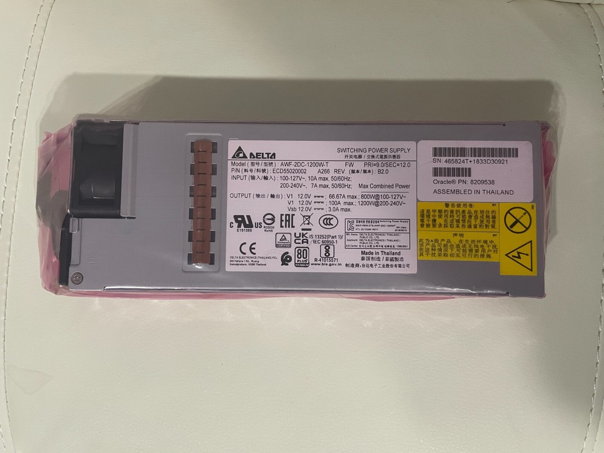 SUN / ORACLE 8209538 Type A266 800/1200 Watt AC Input Power