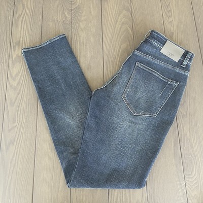 Outpost Makers Slim Straight Jeans Mens 30x34 Blue Wash Premium Stretch Denim