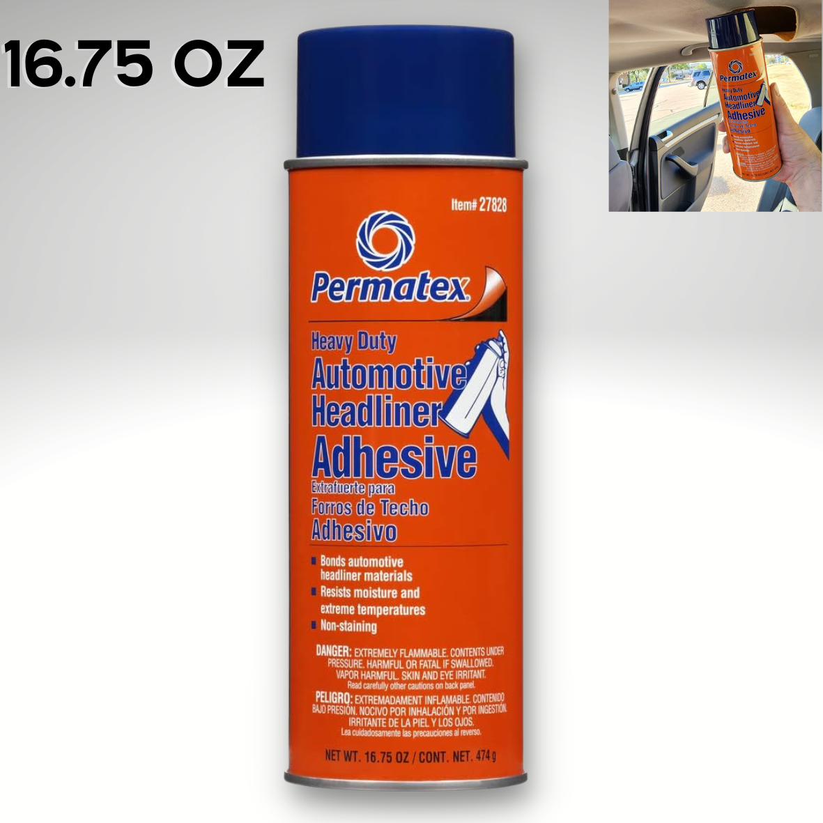 Heavy Duty Headliner Carpet Adhesive Aerosol Can Spray Sustained Glue