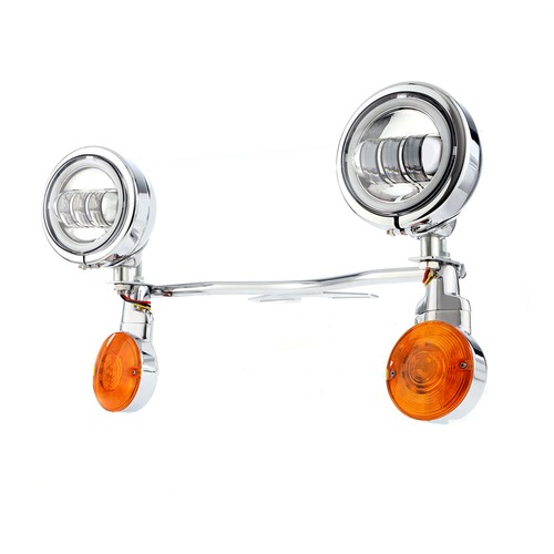 Fog Passing Lights Bar LED Turn Signals Kit For Harley Softail Heritage Classic - Bild 3 von 12
