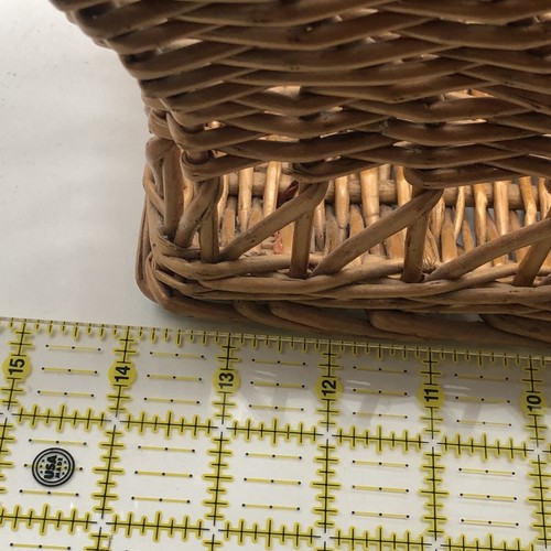 Tight Weave Rectangular Flower Basket Open Air Bottom Edge - Picture 5 of 10