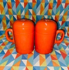 RANGETOP SALT PEPPER SHAKERS poppy orange RANGE TOP FIESTA new Fiestaware