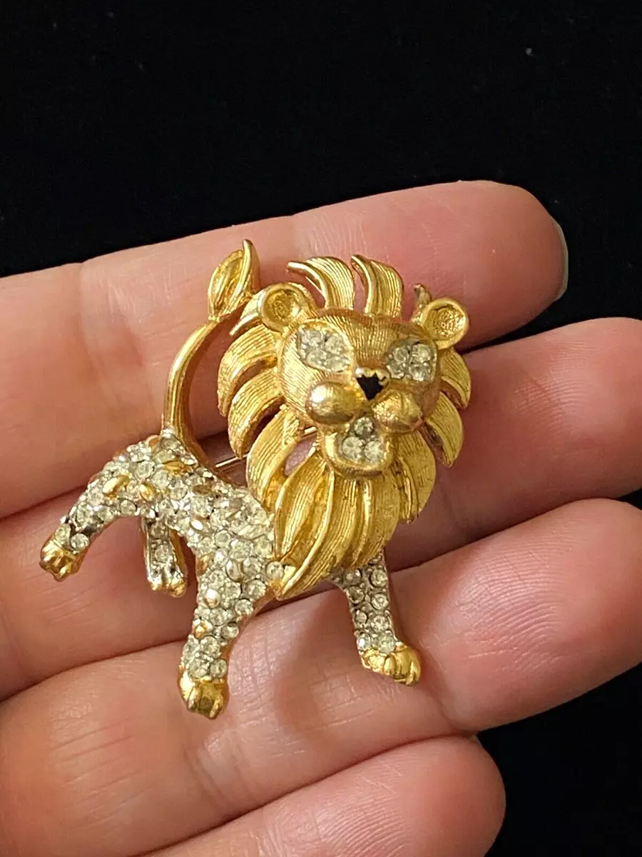 Lion brooch pin deals