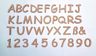 Buchstaben Ziffern 25cm oder Wunschhöhe MDF  DIY Holz 3 mm   B80