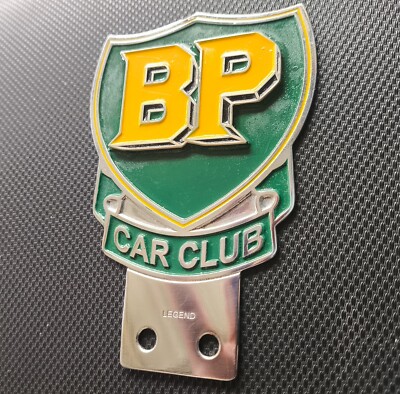 BP AUTOMOBILE CAR CLUB BENZIN ÖL KÜHLER OLDTIMER BADGE EMBLEM ABZEICHEN
