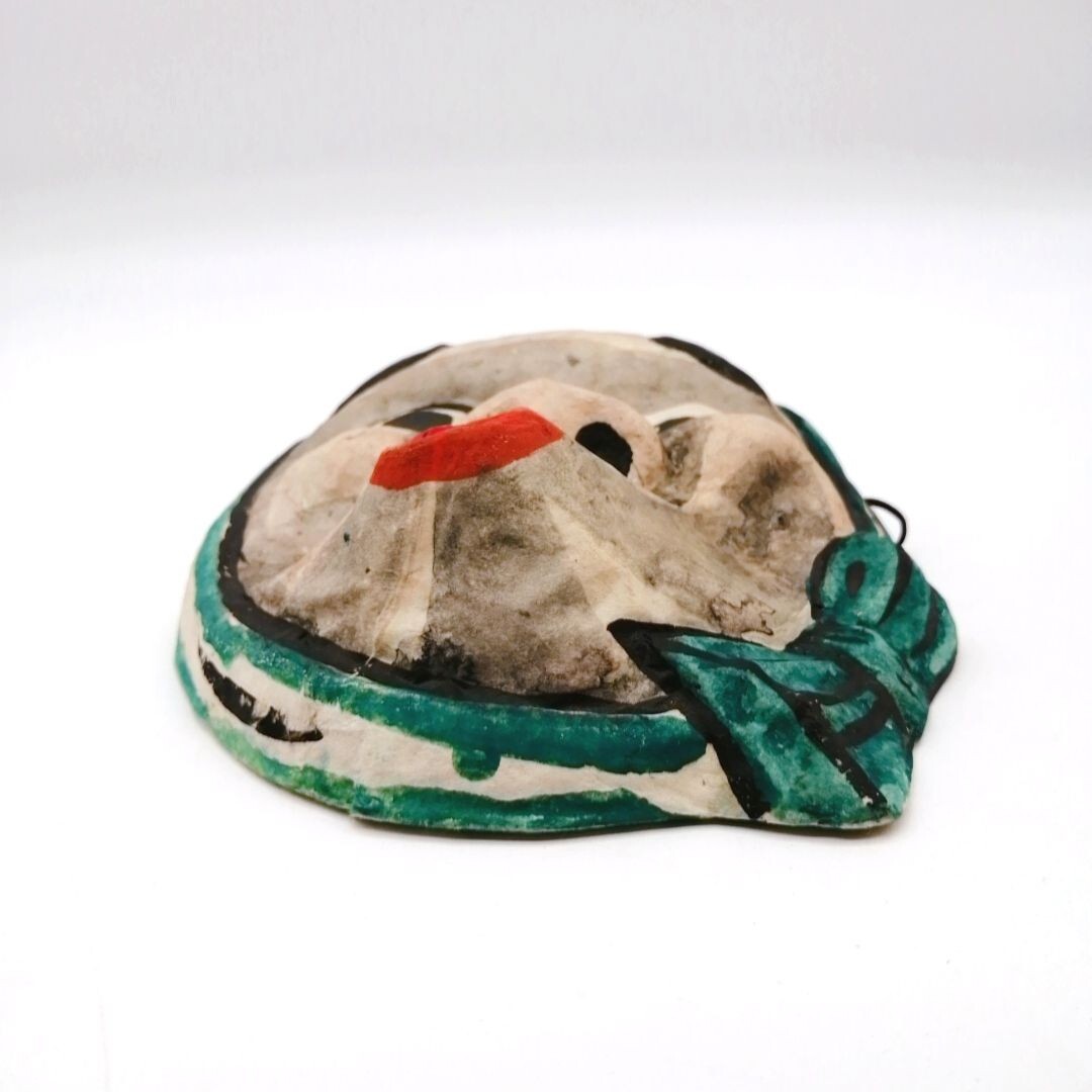 Japanese HARIKO HYOTTOKO Mask Vintage KAGURA Paper Mache Interior