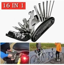 16 in 1 Multifunction Bicycle Repair Tools Kit Hex Spoke Cycling Screwdriver ...