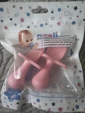 Grabease Baby and Toddler Self-Feeding Utensils Spoon and Fork Set. Pink