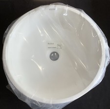 Kraus 15  Bathroom Sink White Round Vessel KSV-1MW RM5
