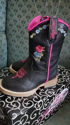 girls black western boots