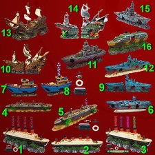 Aquarium Deko 🐟 VERSCHIEDENE SCHIFFSWRACK 🐟 Höhle Dekoration Zubehör