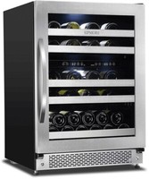 Heavy Duty 43 bottles Most-complete Dual-zone wine cooler 59.5X57.2X87.5cm 62KG
