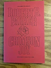 Signed Bookplate Robert B. Parker - Crimson Joy ARC Uncorrected Proof Nice
