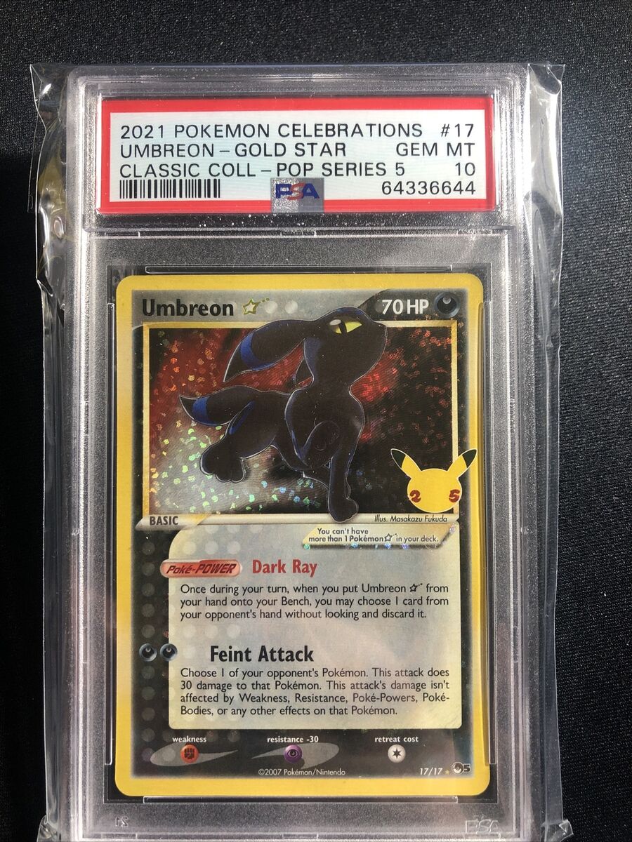 Umbreon Gold Star Celebrations PSA 10 Pokemon Classic Umbreon Gold Star Celebrations PSA 10 Pokemon Classic