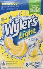 80 PACKETS - WYLER'S Light Sugar Free LEMONADE SINGLES TO GO Drink Mix NO BOX