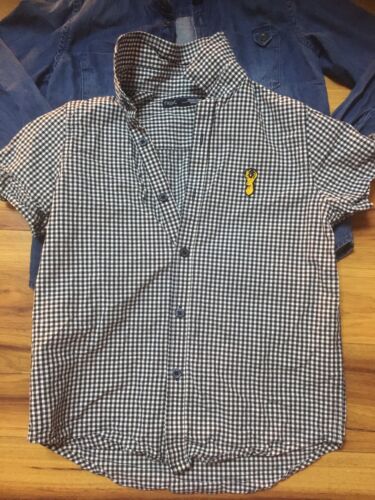 2 Shirt Bundle Denim  primark And next Checked Age 6-7 - Picture 1 of 4