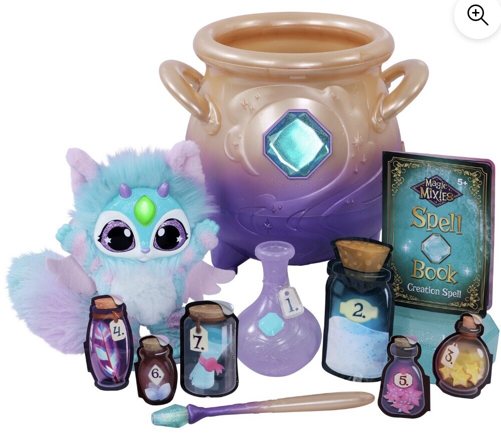 Magic Mixies Magical Misting Cauldron, Blue Plush Toy, 50 Sounds