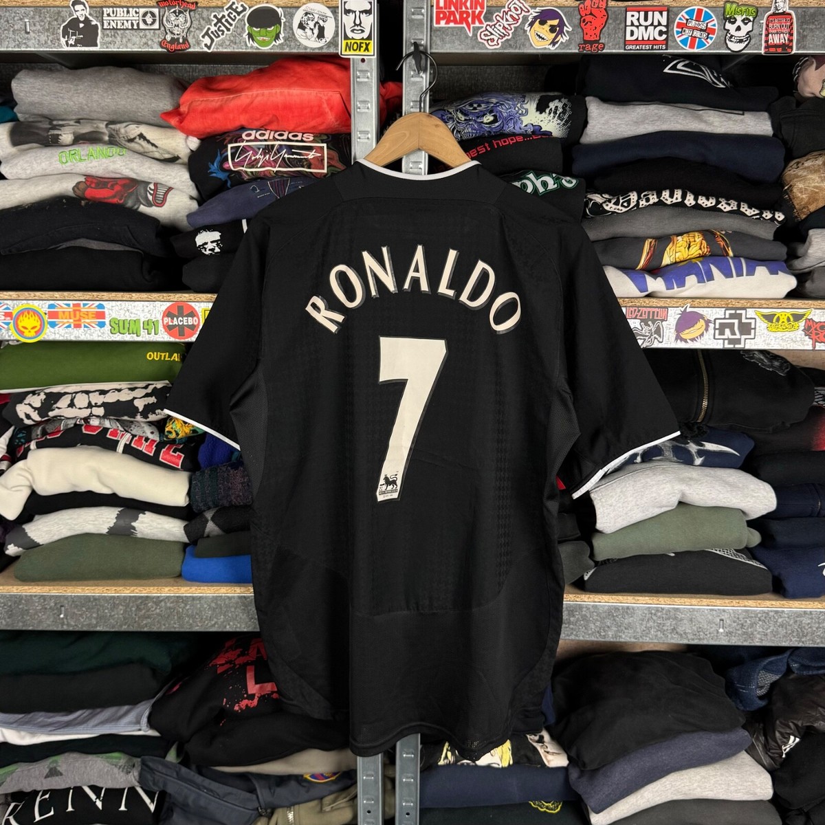 MANCHESTER UNITED 2003 2005 #7 RONALDO AWAY FOOTBALL SHIRT