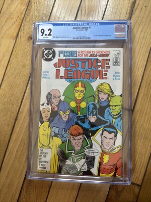 Justice League #1 (1987) CGC 9.2 NM+ 1st app. of Maxwell Lord (Black King)