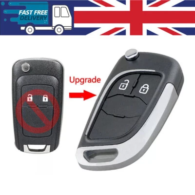 Upgrade FOR VAUXHALL ASTRA J INSIGNIA MOKKA ZAFIRA CORSA Remote Fob Key Case .