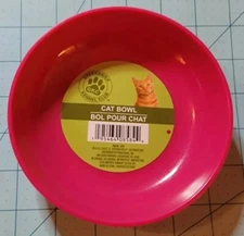 Greenbrier Kennel Club Brand: Fuchsia Round Cat Food Bowl - New & Free Shipping 