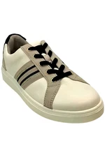 Bzees Happy Friday Washable Lace Up Sneakers White/Black