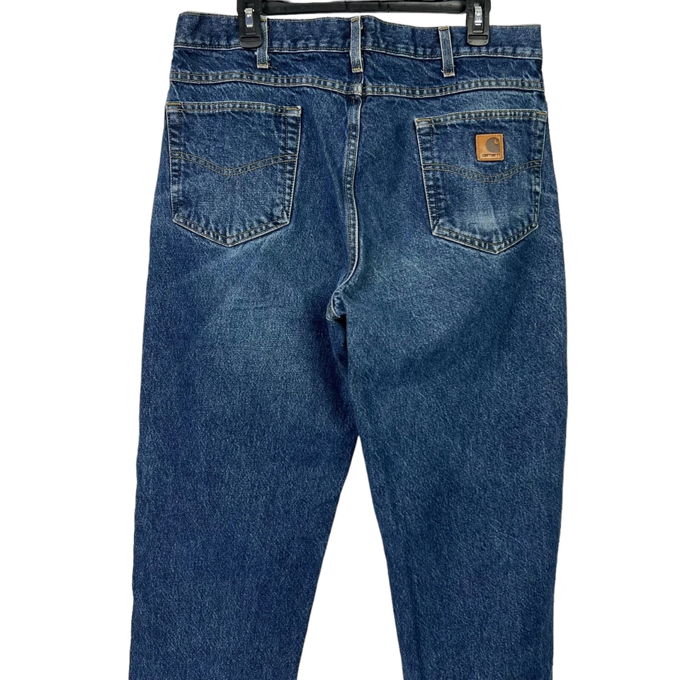 Carhartt Men’s Workwear Blue Jeans Sz W38/L32 Actual Measurements W37/L31.5 Med - Image 4 of 4