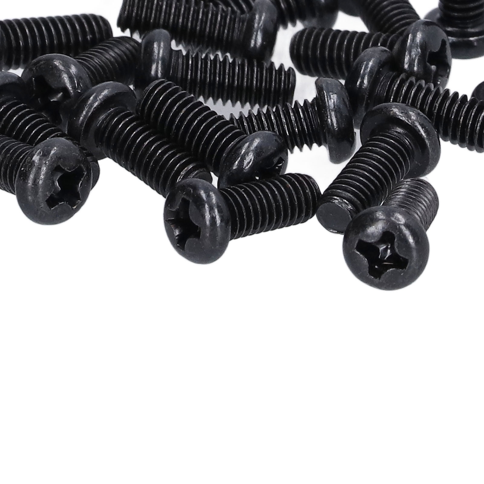 (M4*10)Black Zinc Plated Bolts Convenient Pan Machine Bolts Fastener