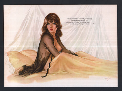 Vintage Playboy Alberto Vargas Girl Pin Up Page Print June 1966 - Picture 1 of 1