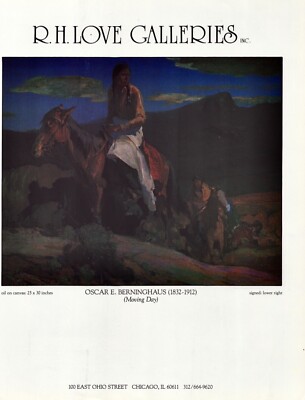 1984 OSCAR E BERNINGHAUS Art Gallery Exhibit Moving Day 1-Page Magazine PRINT AD