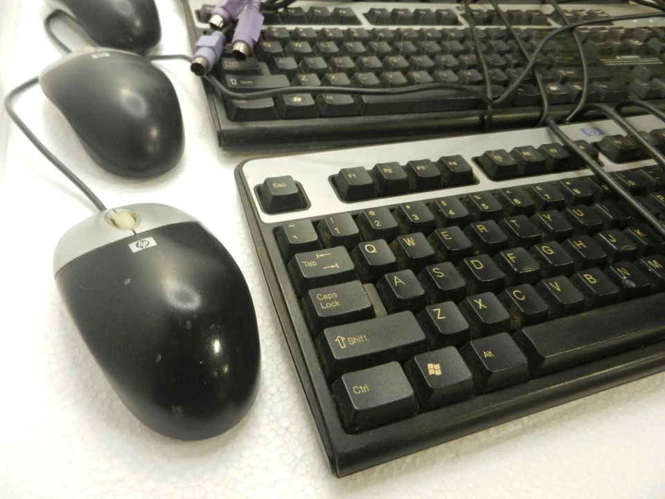 4X LOT HP KB-0316 Computer Keyboards & Mice Mouse PS/2 Connectors - Image 2 of 4