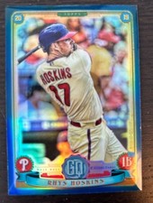 RHYS HOSKINS 2019 Gypsy Queen Chrome Box Toppers Indigo REFRACTOR #102 Ser #/150